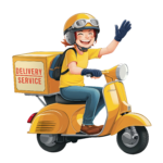 —pngtree—boy delivering food on yellow 18600548